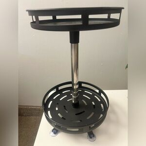 Black metal two-tier organizer